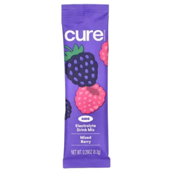 Cure Hydration Kids, Electrolyte Drink Mix, Mixed Berry, 6 Packets, 0.29 oz (8.3 g) Each image {2}