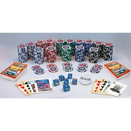 MasterPieces Casino Style 300 Piece Poker Chip Set - Route 66 Theme image {1}