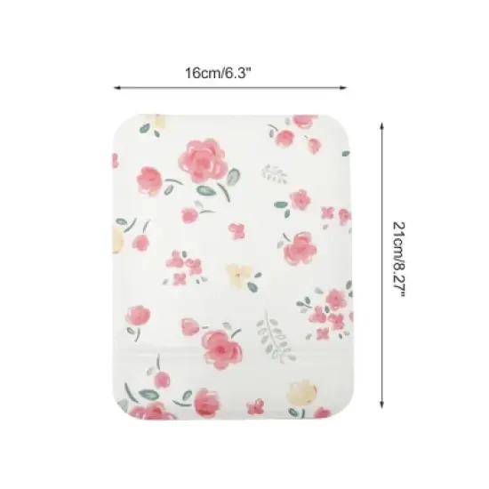 Unique Bargains Women Folding Makeup Mirror for Travel Red 1 Pc image {1}