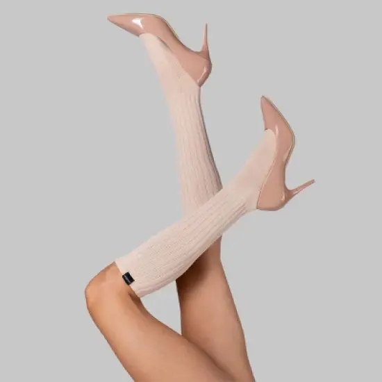 LECHERY Unisex Scrunch Slouchy Woven Tab Socks (1 Pair) image {11}