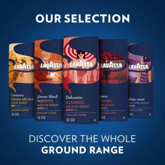 Lavazza Italian Roast Ground Coffee, Extra Dark Roast, 100% Arabica, 12 oz Bag (Pack of 6) image {6}