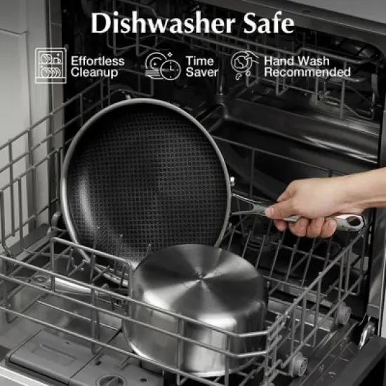 KOCH SYSTEME KOCH SYSTEME CS  Hybrid Nonstick Stainless Steel Frying Pan,  Omelette Pan with Stay Cool Handle, Dishwasher & Oven Safe image {3}