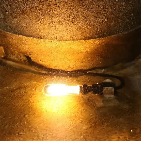 Sunnydaze 65"H Electric Resin and Concrete 4-Tier Eggshell Edge Outdoor Water Fountain with LED Lights image {4}