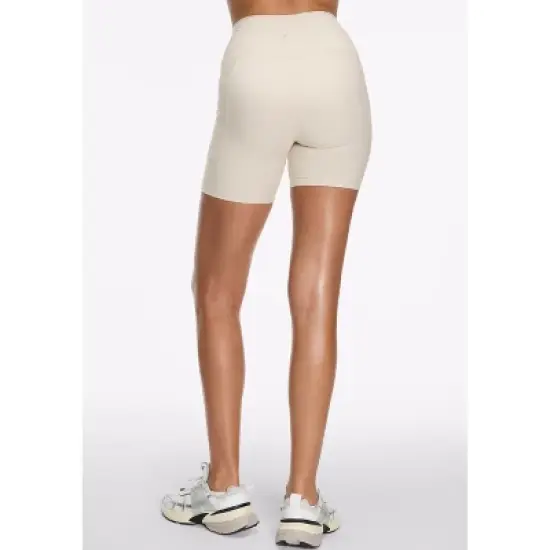 Peloton Women's Cadent High Rise Pocket Bike Short 7", Oatmeal image {2}