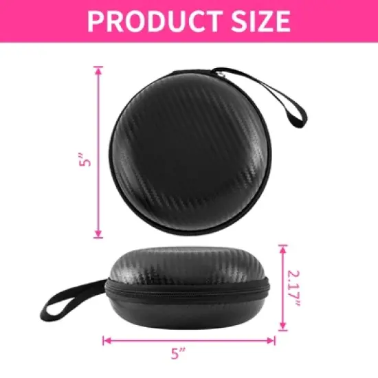 Garnen Travel Makeup Mirror with Lights, Led Lighted Travel Makeup Mirror with Cover Case, 3 Color Light mode with Dimming & 4 Brightness, Black image {5}