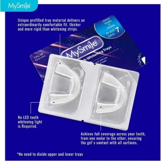 MySmile Prefilled Teeth Whitening Trays Kit, 12% Hydrogen Peroxide Tooth Whitening Trays image {5}