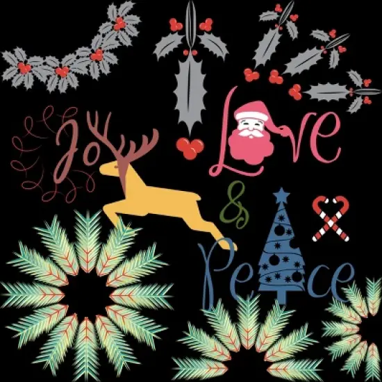 Men's Design By Humans Colorful Christmas Collage  By famenxt Tank Top image {1}