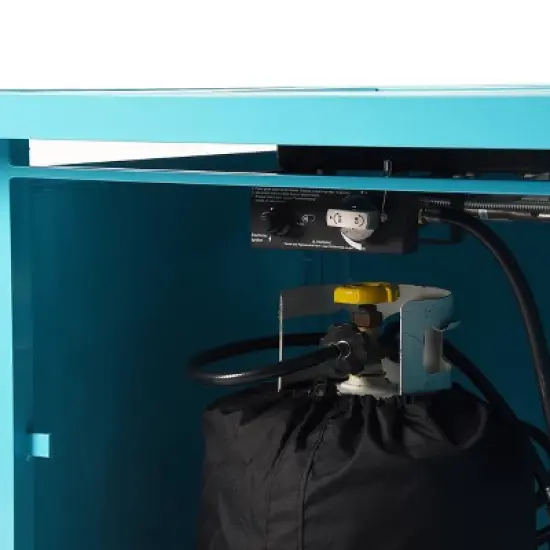 32" Square Aluminum 37000 BTUs Propane Fire Table with 2 Covers - Oakland Living
 image {7}