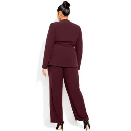Women's Plus Size Elegance Jacket - oxblood | CITY CHIC image {3}