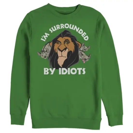 Men's Lion King Scar Surrounded by Idiots Sweatshirt image {4}