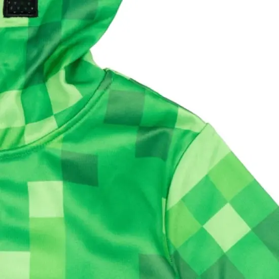 Minecraft Creeper Fleece Zip Up Hoodie Little Kid to Big Kid  image {4}