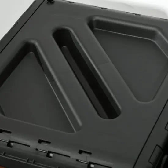 Outsunny Rotating Composter, 34.5 Gallon Dual Chamber Compost Bin with Ventilation Openings and Steel Legs image {4}