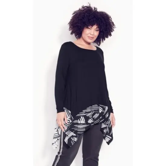 Women's Plus Size Florence Top - black | ZIM & ZOE image {5}