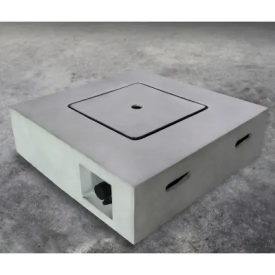 Fiber Reinforced Concrete Propane Gas Fire Pit Table, Durable Outdoor Heating Solution with Stainless Steel Burn Area image {4}