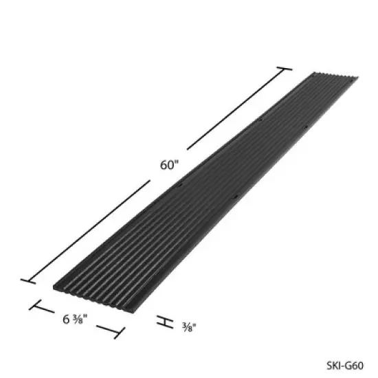 Black Ice 5-Foot Snowmobile Trailer Ski Guides for Friction-Free Loading image {3}