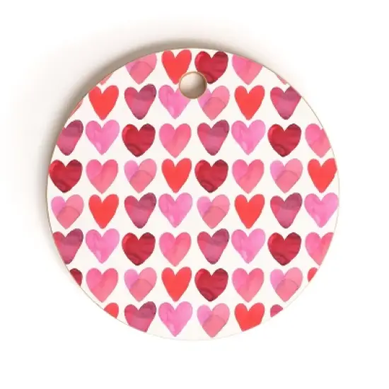 Amy Sia Heart Watercolor Cutting Board - Deny Designs image {4}