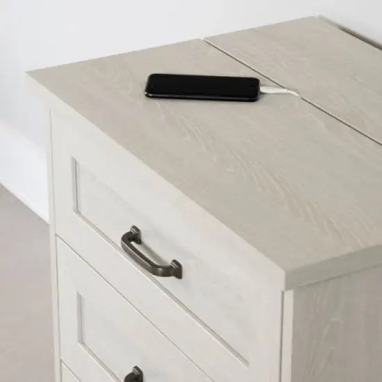 Harma End Table Winter Oak - South Shore image {4}