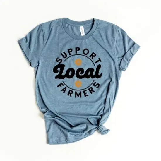 Simply Sage Market Women's Support Local Farmers Flowers  Short Sleeve Graphic Tee image {4}