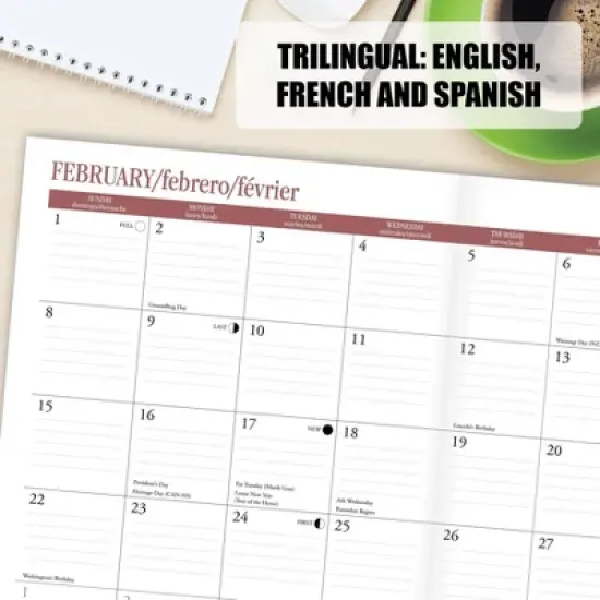 Willow Creek Press Gray Academic July 2025 - June 2026 7.5"x9.5" Booklet Monthly Planner image {4}