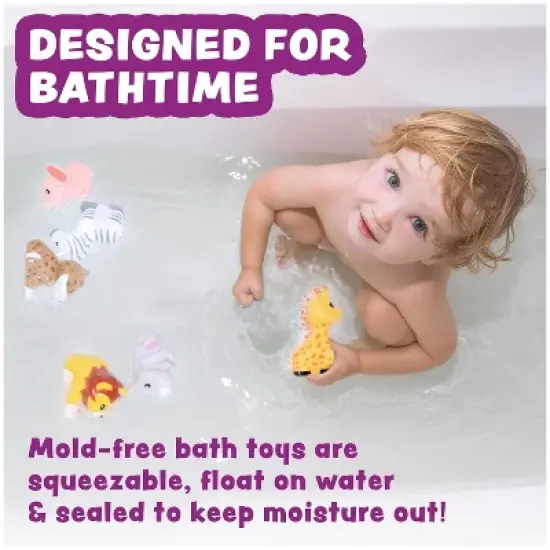 Tub Works Savanna Mold Free Bath Toys, 6 Pack image {4}