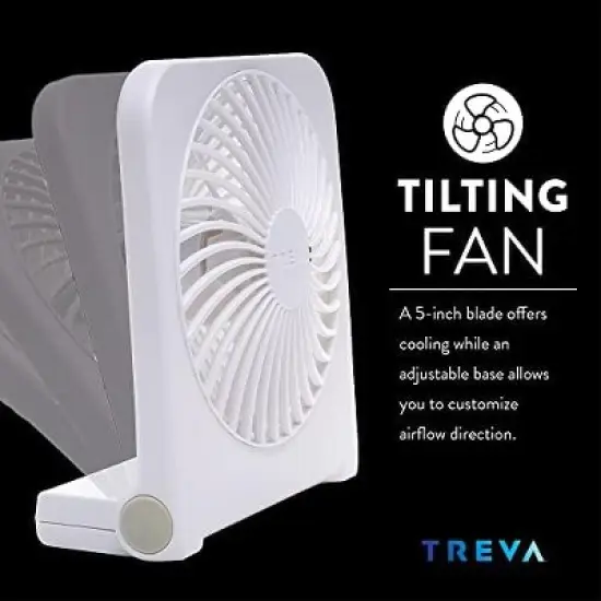 TREVA 5in USB Battery Powered Desk Fan image {5}