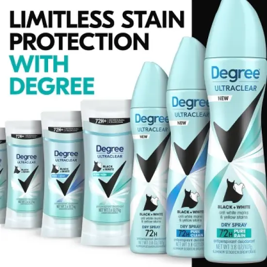 Degree Ultraclear Black + White Pure Rain 72-Hour Antiperspirant & Deodorant - 2.6oz image {5}