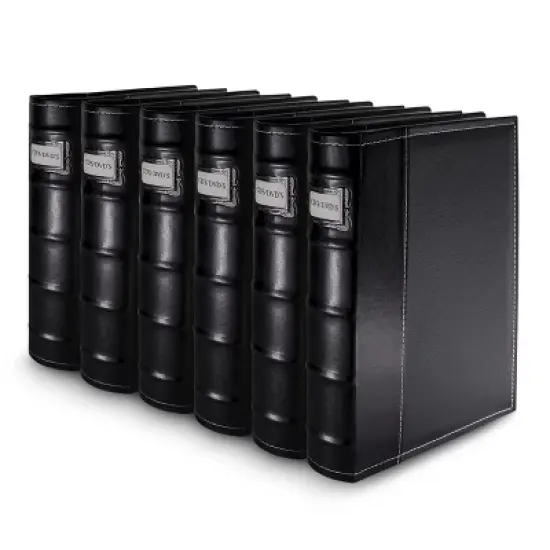 Bellagio-Italia CD/DVD Storage Binder - Black - Leather - 144-Disc Capacity image {8}