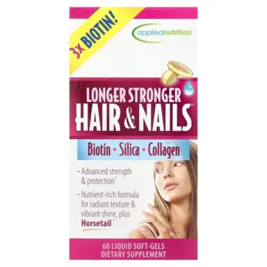 Applied Nutrition Longer Stronger Hair & Nails&reg;, 60 Liquid Soft-Gels image {4}