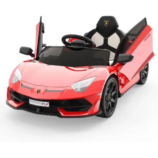 Garvee 12V Licensed Lamborghini Kids Electric Ride-On Car with Remote Control LED Lights and Sound System image {1}