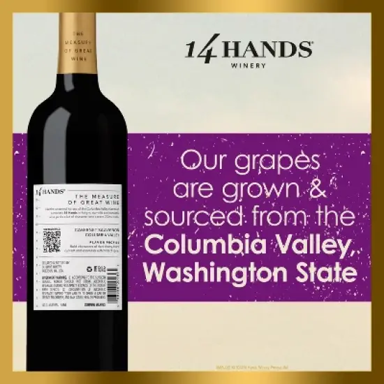 14 Hands Cabernet Sauvignon Red Wine - 750ml Bottle image {5}
