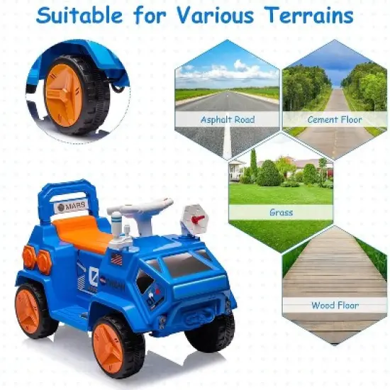 Ride On Car, Electric Car for Kids, LED Flash Lights, Radar Rocket Sound & Music Player with USB Port, for Boys and Girls image {4}