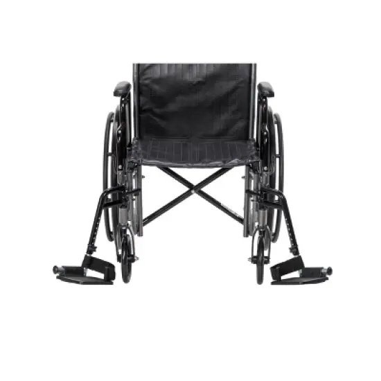 Drive Medical Silver Sport 2 Wheelchair - 18&Prime; Seat, Detachable Desk Arms, Swing-Away Footrests image {3}