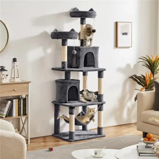 Yaheetech 70.5" H Multi Level Cat Tower Kitten Condo image {1}