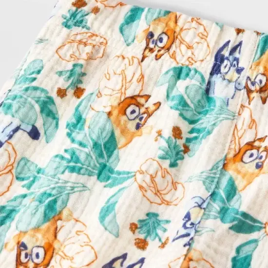 Baby Boys' 2pc Bluey Gauze Button-Up Top & Shorts Set - Ivory image {3}