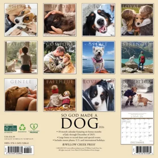 Willow Creek Press 2026 So God Made a Dog Wall Calendar image {1}