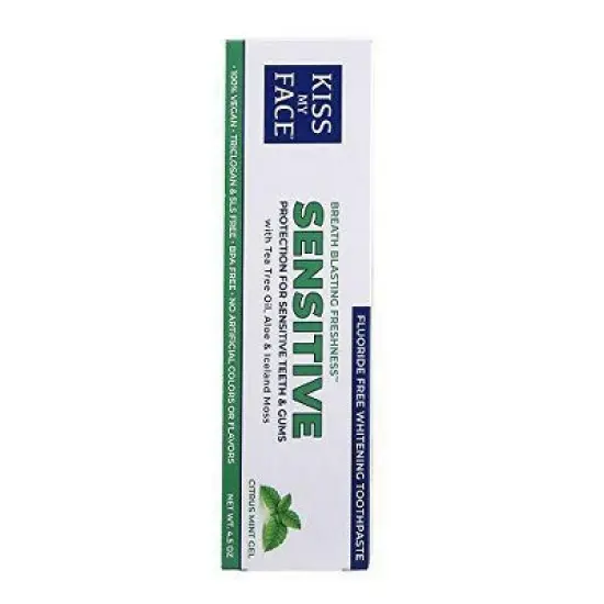 Kiss My Face Sensitive Fluoride-Free Whitening Toothpaste - 4.5 oz image {1}