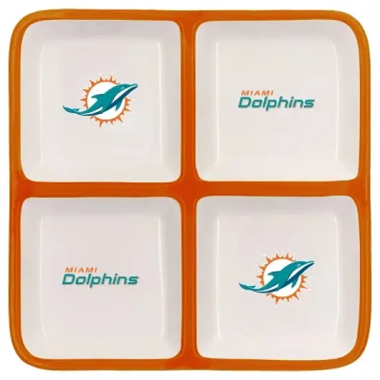 NFL Miami Dolphins 4-Section Square Tray image {2}
