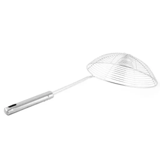 Unique Bargains Kitchen Stainless Steel Noodles Dumpling Sieve Mesh Strainer Scoop Silver Tone 1 Pc image {2}