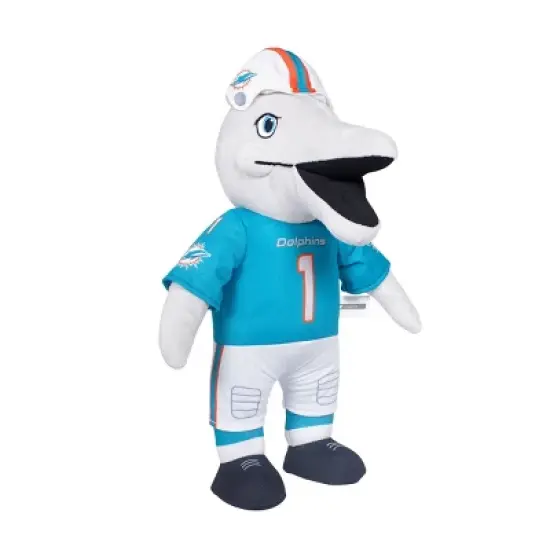 NFL Miami Dolphins Stuffed Mascot: Polyester Animal Figure, 14" Height image {1}