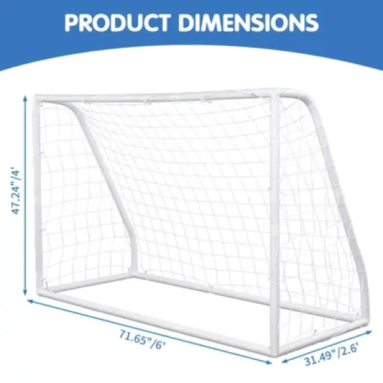 NAYSAYE Sports Nets and Rebounders 3 in 1 Soccer Goal with Target Cloth PVC Pipe Football Goal for Training Entertainment, White, 32.67"*14.17"*5.9" image {2}