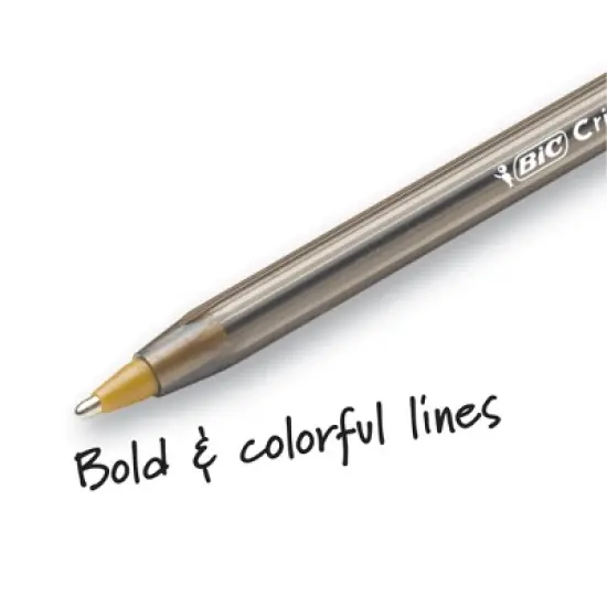 BIC Cristal Xtra Bold Ballpoint Pens, Bold Point (1.6mm) For Vivid and Dramatic Lines, Black Ink, 24-Count Pack, Perfect Ink Pens image {1}