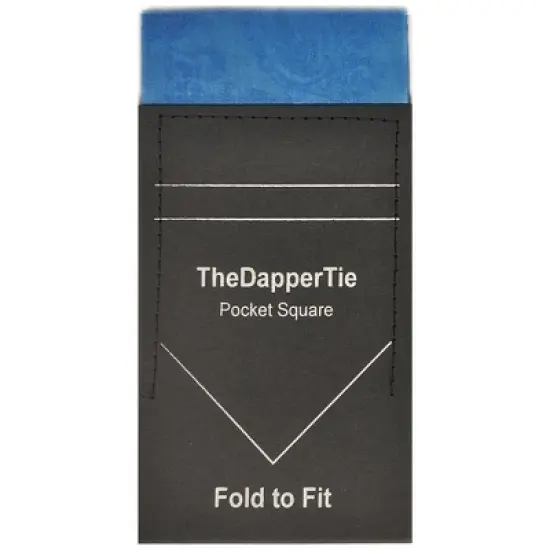 TheDapperTie - New Men's Paisley Flat Pre Folded Pocket Square on Card image {11}