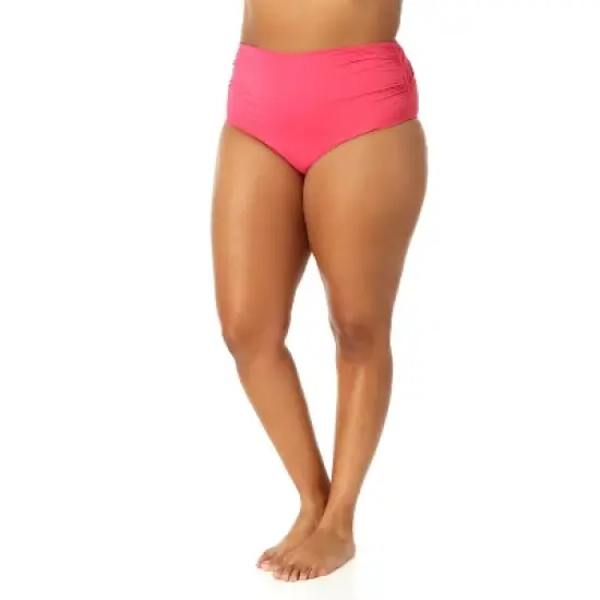 Anne Cole Plus - High Waisted Shirred Bottom image {2}