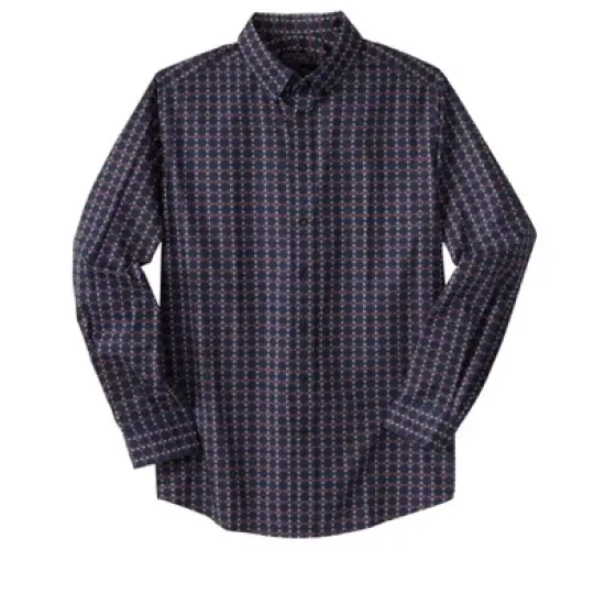 KS Signature by KingSize Men's Big & Tall  Wrinkle Free Long-Sleeve Button-Down Collar Dress Shirt image {8}