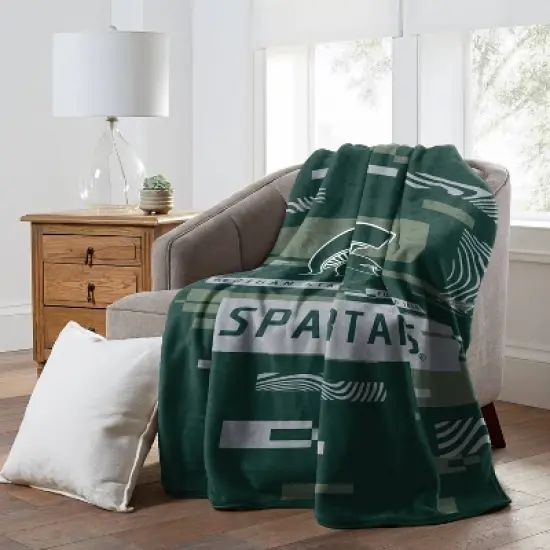 NCAA Michigan State Spartans Digitized 60 x 80 Raschel Throw Blanket image {2}