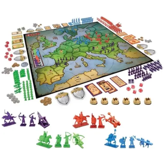 Winning Moves Games USA Board Game &ndash; Risk Europe: Medieval conquest with siege weapons, archers & more for 2&ndash;4 players, ages 14+ image {1}