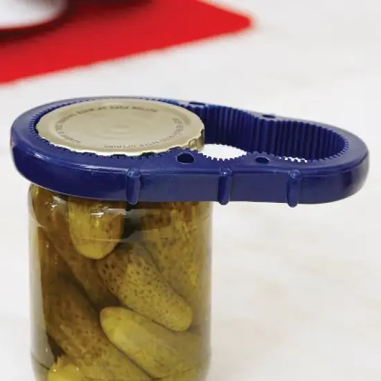 Better Houseware Adjustable Rubber Nonslip Jar Gripper in Blue image {4}