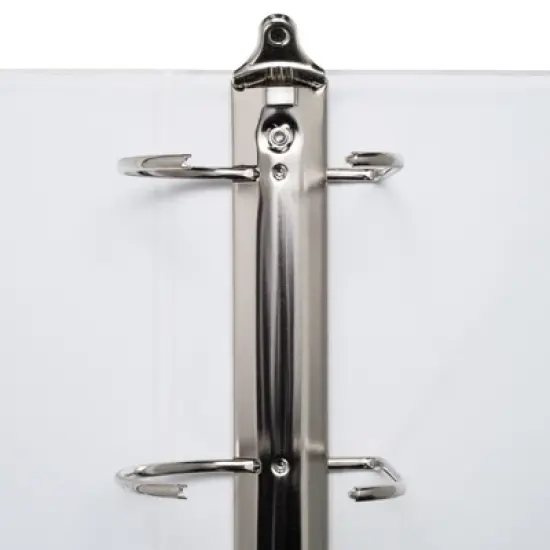 School Smart D Ring Binder, Polypropylene, 3 Inches, White image {3}