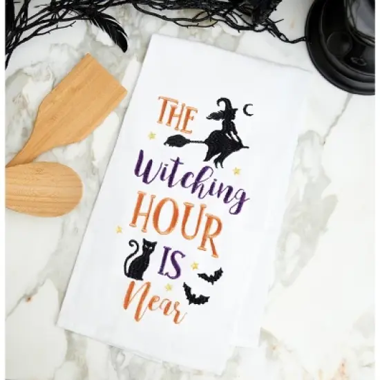 C&F Home The Witching Hour Halloween Cotton Embroidered Flour Sack Kitchen Towel image {1}