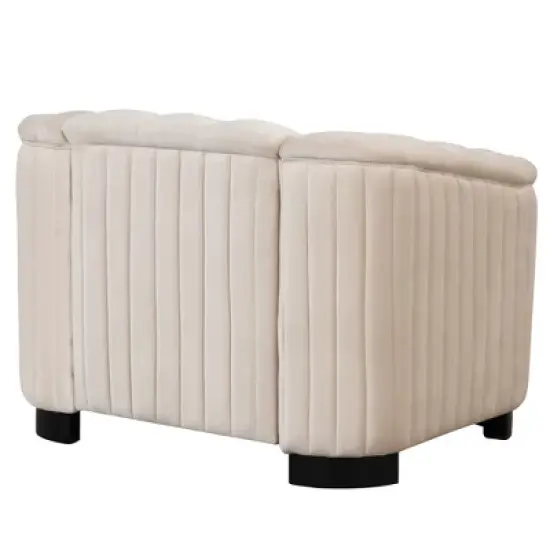 Modern Velvet Upholstered Accent Sofa Chair with Thick Removable Cushion-ModernLuxe image {6}